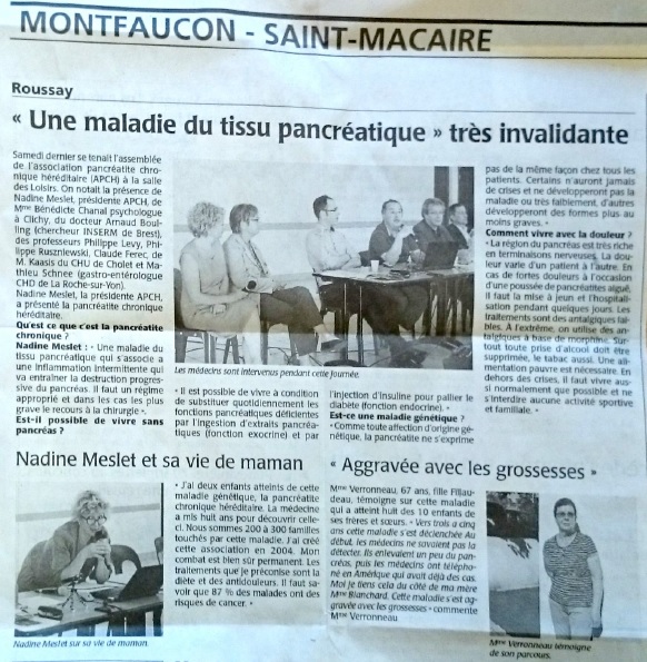 APCH - Réunion à ROUSSAY en juin 2015 - Article de Courrier de l'Ouest